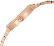 Emporio Armani Kappa Analog Mother of Pearl Dial Rose Gold Steel Strap Watch For Women - AR11006
