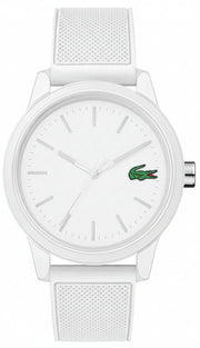 Lacoste 12.12 White Dial White Silicon Strap Watch for Men - 2010984
