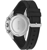 Hugo Boss Admiral Chronograph Black Dial Black Silicone Strap Watch for Men - 1513912