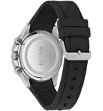 Hugo Boss Admiral Chronograph Black Dial Black Silicone Strap Watch for Men - 1513912