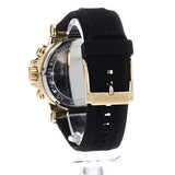 Michael Kors Dylan Chronograph Black Dial Black Rubber Strap Watch For Women - MK8556