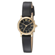 Marc Jacobs Roxy Black Dial Black Leather Strap Watch for Women - MJ1585