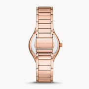 Michael Kors Sylvia Mother Of Pearl Dial Rose Gold Steel Strap Watch for Women - MK4656