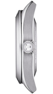 Tissot Gentleman Powermatic 80 Silicium Ice Blue Silver Steel Strap Watch For Men - T127.407.11.351.00