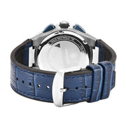 Maserati Triconic Chronograph White Dial Blue Leather Strap Watch For Men - R8871639001