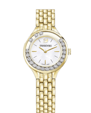 Swarovski Lovely Crystals White Dial Gold Steel Strap Watch for Women - 5242895