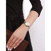 Tissot T Classic PR 100 Sport Chic White Dial Two Tone Steel Strap Watch For Women - T101.210.22.031.00