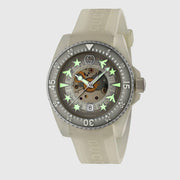 Gucci Dive Automatic White Dial White Rubber Strap Unisex Watch - YA136342