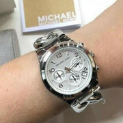 Michael Kors Runway Twist Silver Dial Silver Steel Strap Watch for Women - MK3149