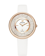 Swarovski Crystalline Pure White Dial White Leather Strap Watch for Women - 5376083