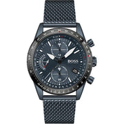 Hugo Boss Pilot Edition Chronograph Blue Dial Blue Mesh Bracelet Watch for Men - 1513887