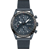Hugo Boss Pilot Edition Chronograph Blue Dial Blue Mesh Bracelet Watch for Men - 1513887