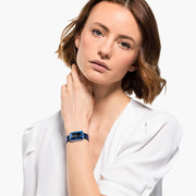Swarovski Uptown Crystal Blue Dial Blue Leather Strap Watch for Women - 5547713