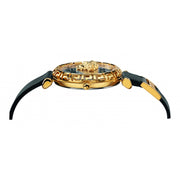 Versace Palazzo Empire Greca Black Dial Black Leather Strap Watch for Women - VEDV00119