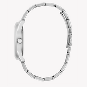 Guess Cubed Analog Silver Dial Silver Steel Strap Watch For Women - GW0606L1