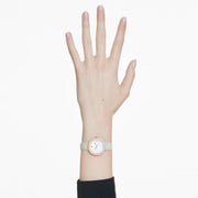 Swarovski Certa Crystals Silver Dial Beige Leather Strap Watch for Women - 5672968