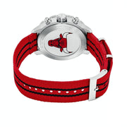 Tissot Quickster Chronograph NBA Chicago Bulls White Dial Red NATO Strap Watch For Men - T095.417.17.037.04