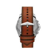 Fossil Dillinger Luggage Chronograph Green Dial Brown Leather Strap Watch for Men - FS5734