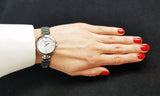 Tissot T Lady Flamingo Mother of Pearl White Dial Silver Steel Strap Watch For Women - T094.210.11.111.00