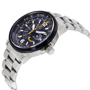 Citizen Promaster Nighthawk Eco Drive Navy Blue Dial Silver Steel Strap Watch For Men - BJ7006-56L