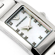 Emporio Armani Donna Mother Of Pearl White Dial Silver Steel Strap Watch for Women - AR3167