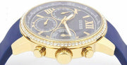 Guess Sunrise Blue Dial with Diamonds Blue Rubber Strap Watch For Women - W0616L2