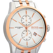 Hugo Boss Jet Chronograph Silver Dial Two Tone Steel Strap Watch for Men - 1513385