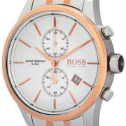 Hugo Boss Jet Chronograph Silver Dial Two Tone Steel Strap Watch for Men - 1513385