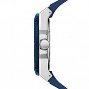 Guess Legacy Grey Dial Blue Silicone Strap Watch For Men - W1049G1