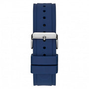 Guess Legacy Grey Dial Blue Silicone Strap Watch For Men - W1049G1
