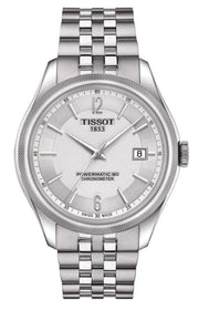 Tissot Ballade Powermatic 80 Cosc Silver Dial Silver Steel Strap Watch For Men - T108.408.11.037.00
