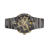 Versace Greca Icon Chronograph Black Dial Black Steel Strap Watch For Men - VEZ900521