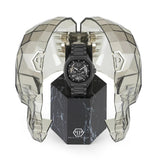 Philipp Plein High-Conic Automatic Black Dial Black Stainless Steel Strap Watch For Men- PWRAA0423