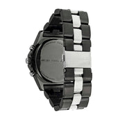 Marc Jacobs Blade Chronograph Black Dial Two Tone Steel Strap Watch for Women - MBM3179