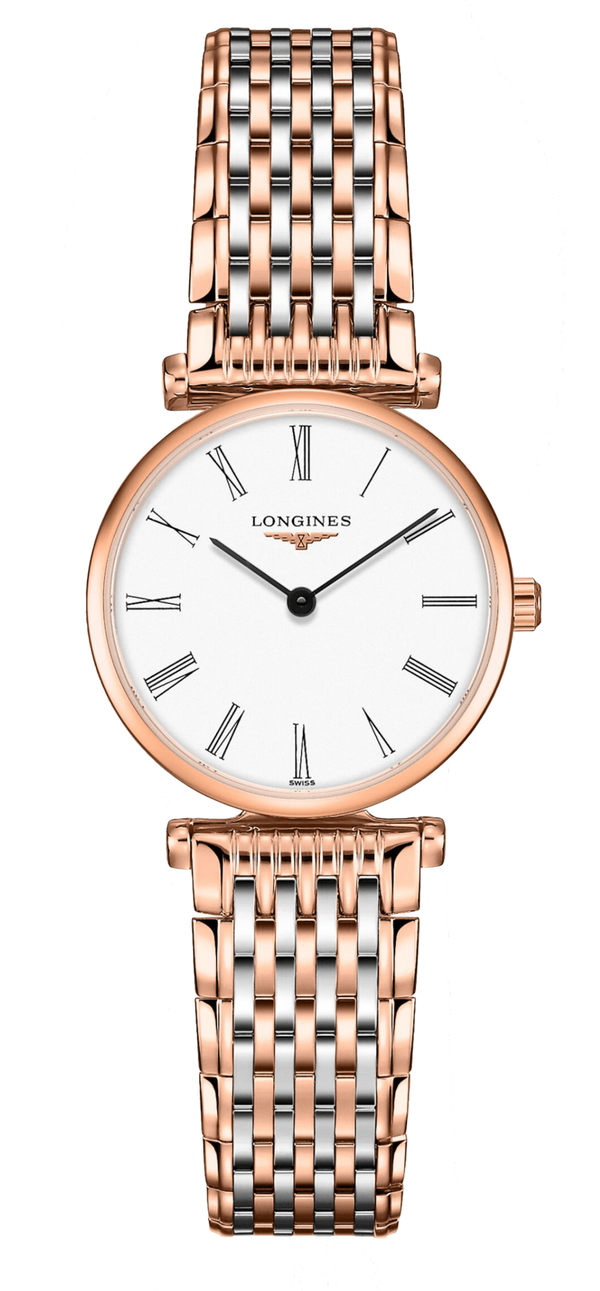 Longines La Grande Classique De Longines White Dial Two Tone Mesh Bracelet Watch for Women - L4.209.1.91.7