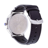 Versace V-Circle Black Manifesto Courage Quartz Silver Dial Black Leather Strap Watch for Men - VBQ080017