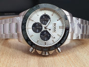 Hugo Boss Ikon Chronograph Silver Dial Silver Steel Strap Watch for Men - 1512964