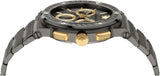 Versace Greca Icon Chronograph Black Dial Black Steel Strap Watch For Men - VEZ900521