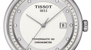 Tissot T Classic Luxury Powermatic 80 White Dial Silver Steel Strap Watch For Men - T086.408.11.016.00