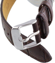 Daniel Wellington Classic Petite York Black Dial Brown Leather Strap Watch For Women - DW00100182