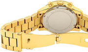 Michael Kors Ritz Chronograph Gold Dial Gold Steel Strap Watch For Women - MK6484