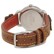 Coach Delancey White Dial Floral Brown Leather Strap Watch for Women - 14502761