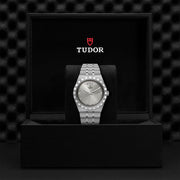 Tudor Royal Day Date Diamonds Automatic Silver Dial Silver Steel Strap Watch for Men - M28600-0002