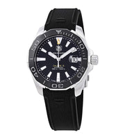 Tag Heuer Aquaracer Calibre 5 Automatic Black Dial Black Rubber Strap Watch for Men -  WAY211A.FT6151