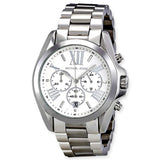 Michael Kors Bradshaw Chronograph Silver Dial Silver Steel Strap Watch for Men - MK5535