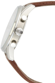 Hugo Boss Skymaster Chronograph Grey Dial Brown Leather Strap Watch for Men - 1513787
