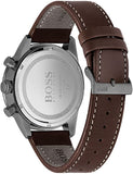 Hugo Boss Pilot Edition Chronograph Blue Dial Brown Leather Strap Watch for Men - 1513852