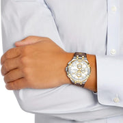 Maurice Lacroix Aikon Chronograph White Dial Brown Leather Strap Watch For Men - AI1018-PVY11-132-1