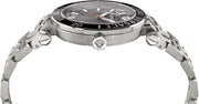 Versace Greca Sport Quartz Black Dial Silver Steel Strap Watch For Men - VEZ300321