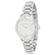 Burberry The Classic Silver Dial Silver Steel Strap Watch for Women - BU10108